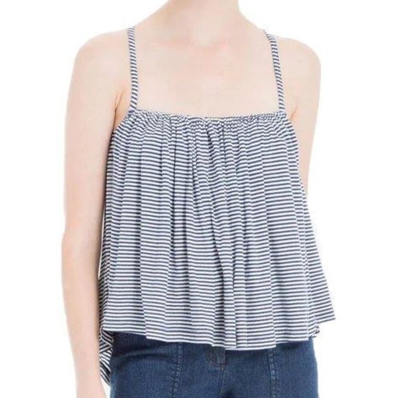 NWT MAX STUDIO LONDON STRIPED RACERBACK CAMI -   M - Picture 1 of 7